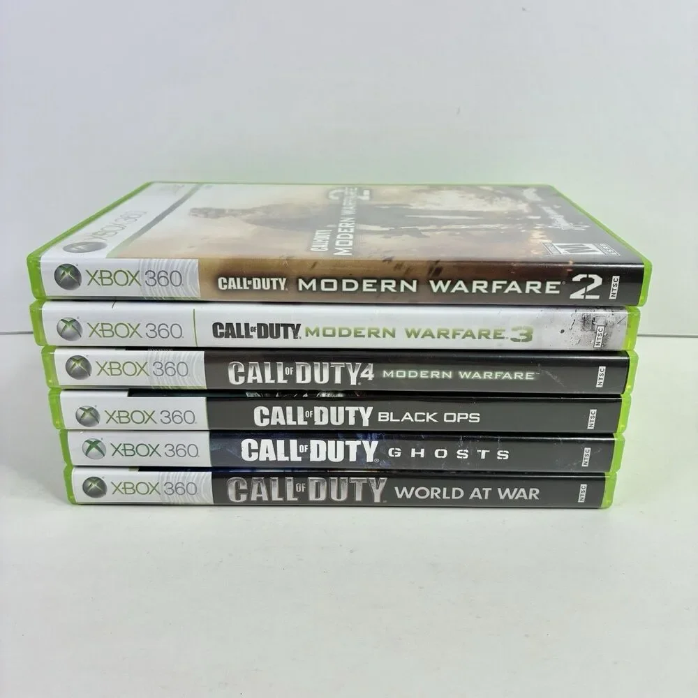 Call of Duty Xbox360 6 game lot: CoD4:MW, WaW, MW2, Black Ops, MW3, Ghosts